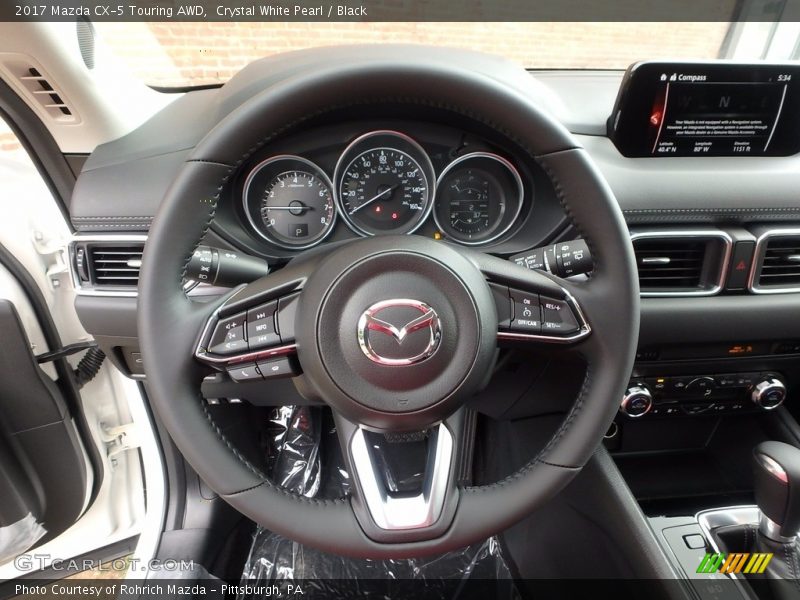 Crystal White Pearl / Black 2017 Mazda CX-5 Touring AWD