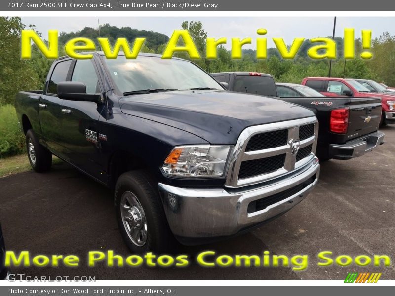 True Blue Pearl / Black/Diesel Gray 2017 Ram 2500 SLT Crew Cab 4x4