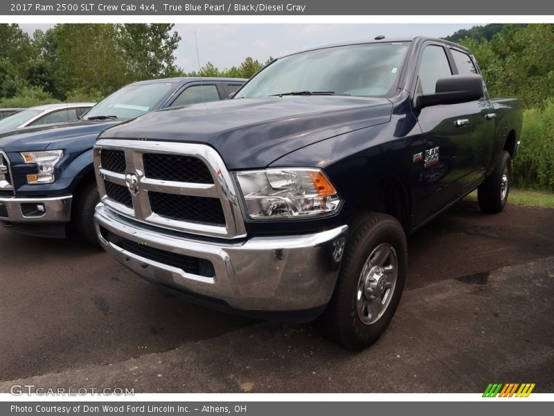 True Blue Pearl / Black/Diesel Gray 2017 Ram 2500 SLT Crew Cab 4x4