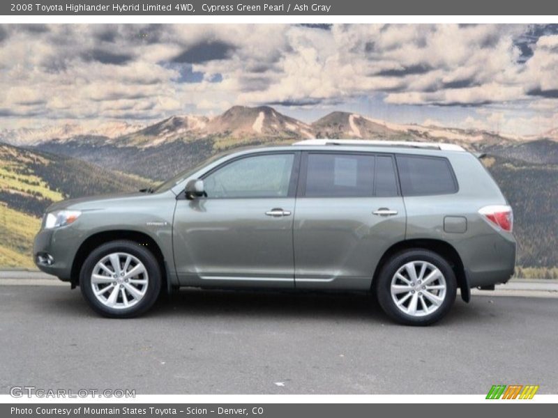 Cypress Green Pearl / Ash Gray 2008 Toyota Highlander Hybrid Limited 4WD