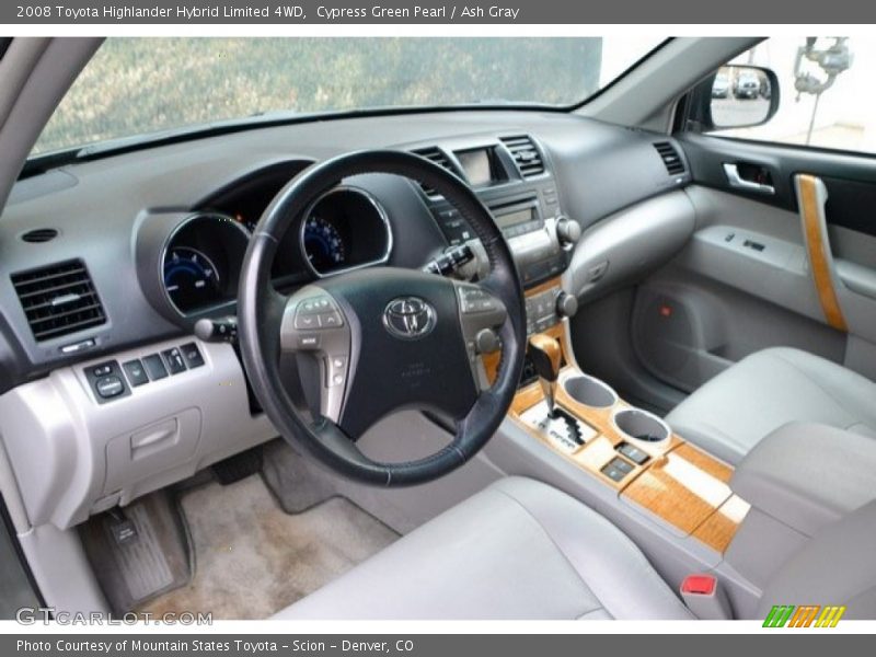 Cypress Green Pearl / Ash Gray 2008 Toyota Highlander Hybrid Limited 4WD