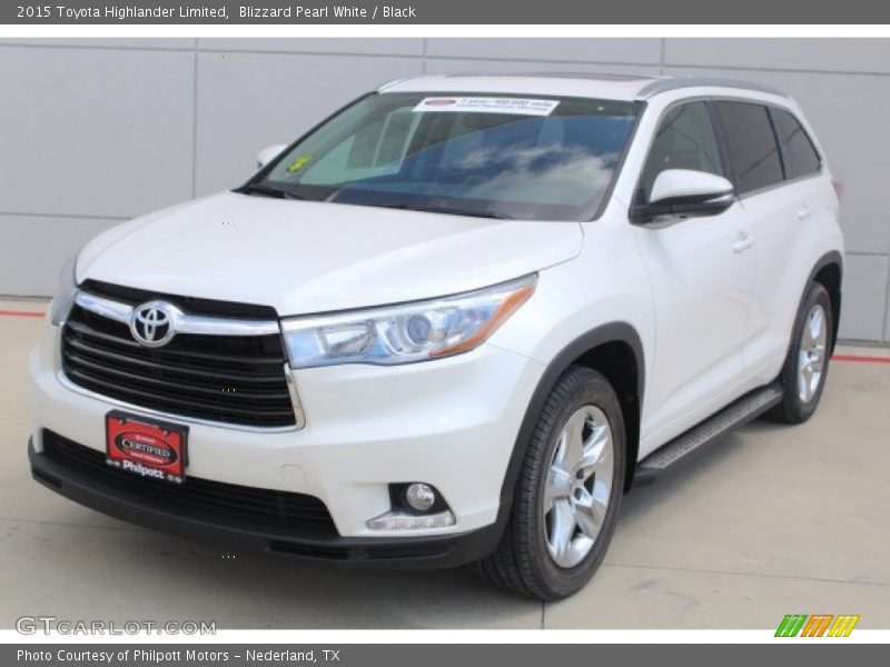 Blizzard Pearl White / Black 2015 Toyota Highlander Limited