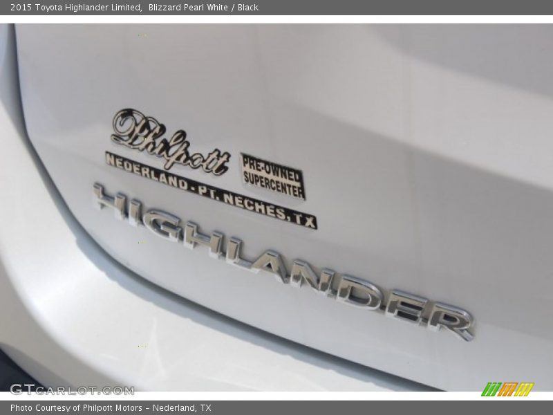 Blizzard Pearl White / Black 2015 Toyota Highlander Limited
