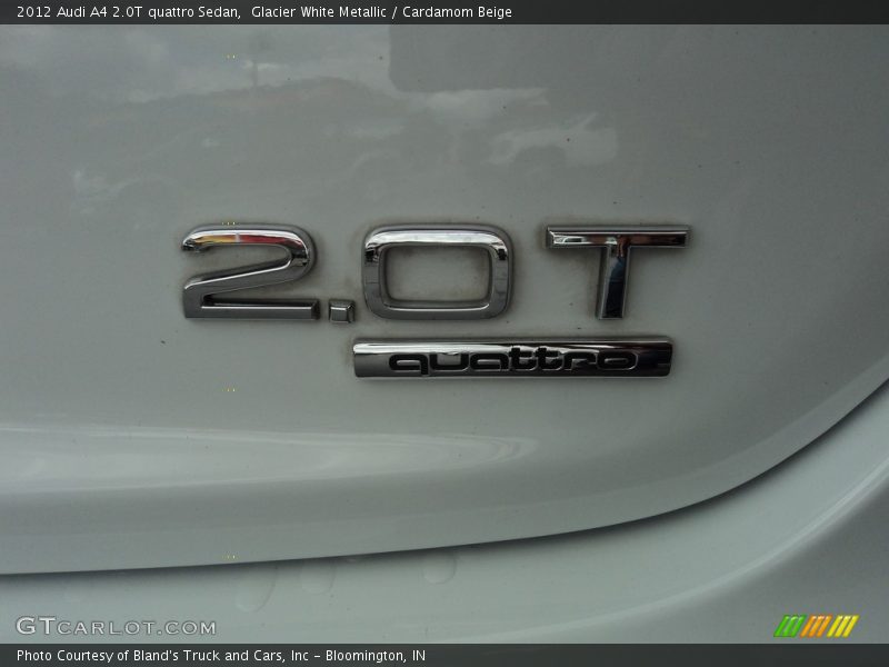 Glacier White Metallic / Cardamom Beige 2012 Audi A4 2.0T quattro Sedan