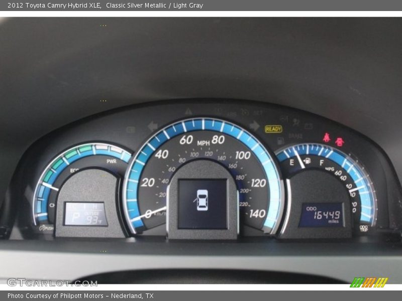 Classic Silver Metallic / Light Gray 2012 Toyota Camry Hybrid XLE