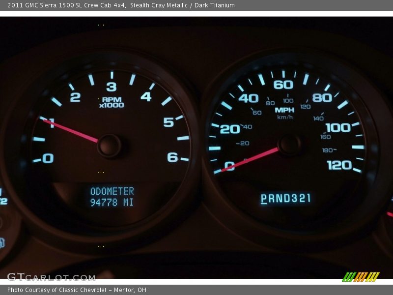 Stealth Gray Metallic / Dark Titanium 2011 GMC Sierra 1500 SL Crew Cab 4x4