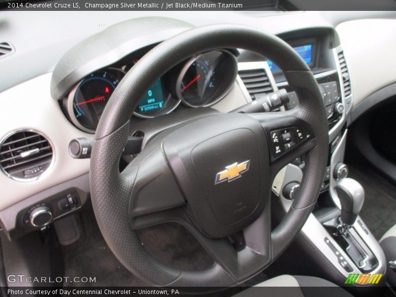 Champagne Silver Metallic / Jet Black/Medium Titanium 2014 Chevrolet Cruze LS