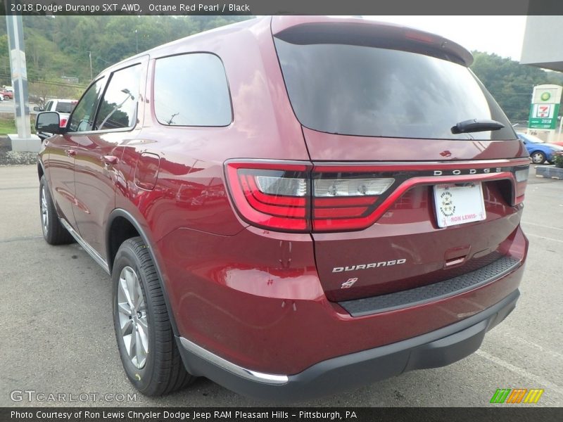 Octane Red Pearl / Black 2018 Dodge Durango SXT AWD