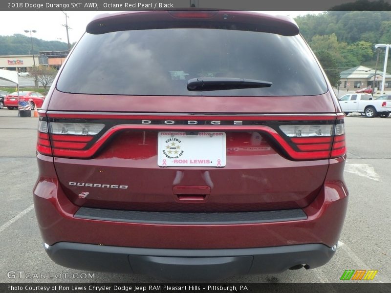 Octane Red Pearl / Black 2018 Dodge Durango SXT AWD