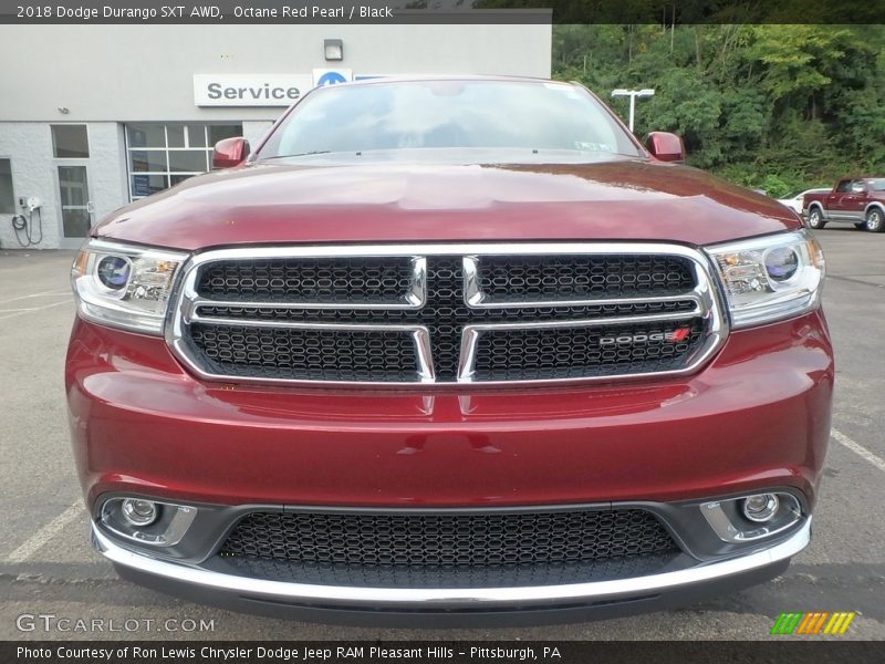 Octane Red Pearl / Black 2018 Dodge Durango SXT AWD