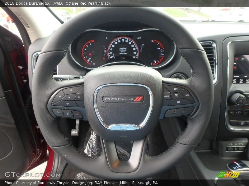 Octane Red Pearl / Black 2018 Dodge Durango SXT AWD