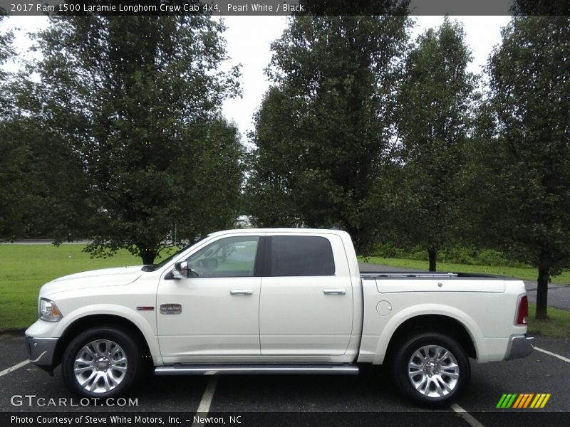 Pearl White / Black 2017 Ram 1500 Laramie Longhorn Crew Cab 4x4