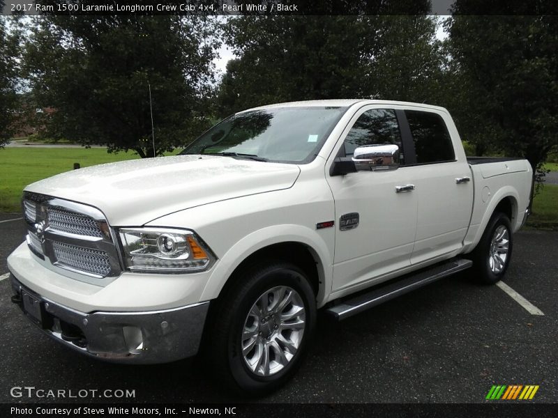 Pearl White / Black 2017 Ram 1500 Laramie Longhorn Crew Cab 4x4