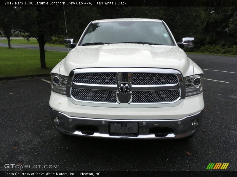 Pearl White / Black 2017 Ram 1500 Laramie Longhorn Crew Cab 4x4