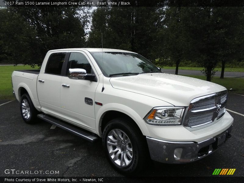 Pearl White / Black 2017 Ram 1500 Laramie Longhorn Crew Cab 4x4