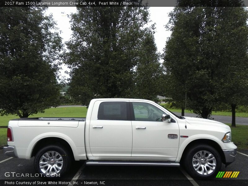 Pearl White / Black 2017 Ram 1500 Laramie Longhorn Crew Cab 4x4