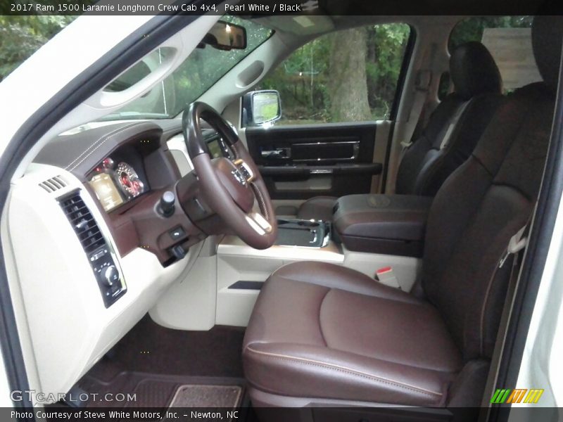 Pearl White / Black 2017 Ram 1500 Laramie Longhorn Crew Cab 4x4