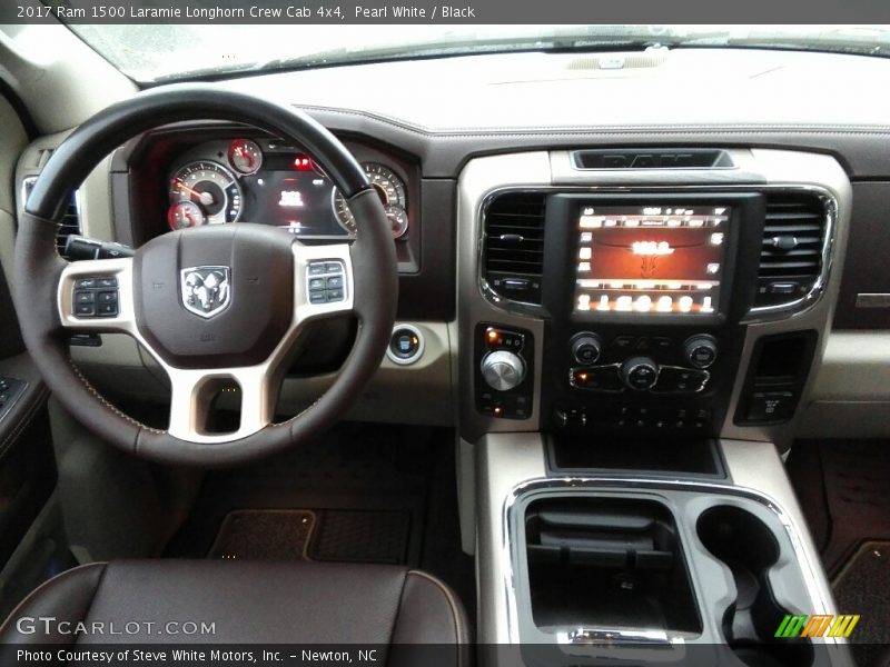 Pearl White / Black 2017 Ram 1500 Laramie Longhorn Crew Cab 4x4