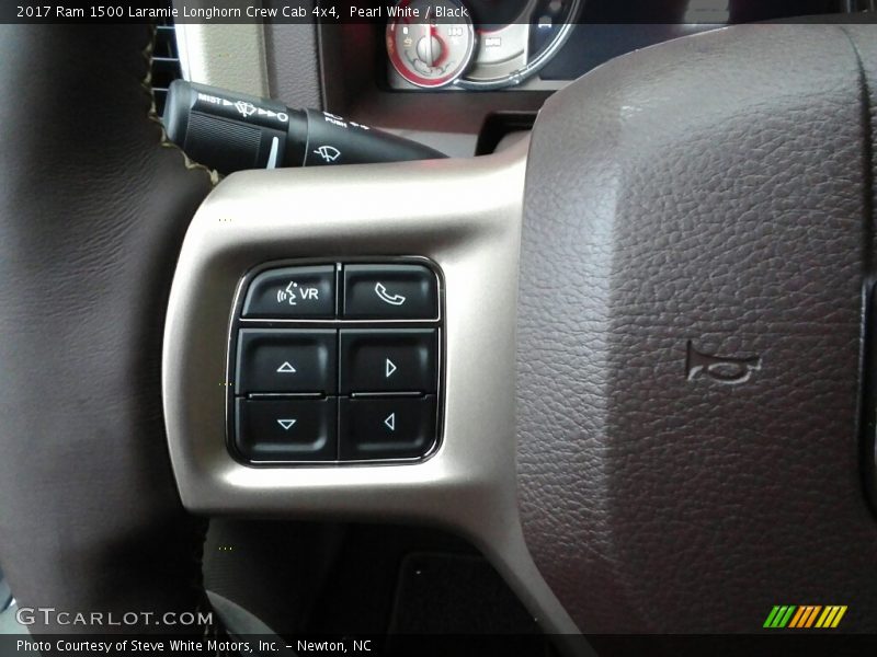 Pearl White / Black 2017 Ram 1500 Laramie Longhorn Crew Cab 4x4