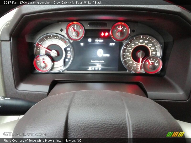 Pearl White / Black 2017 Ram 1500 Laramie Longhorn Crew Cab 4x4