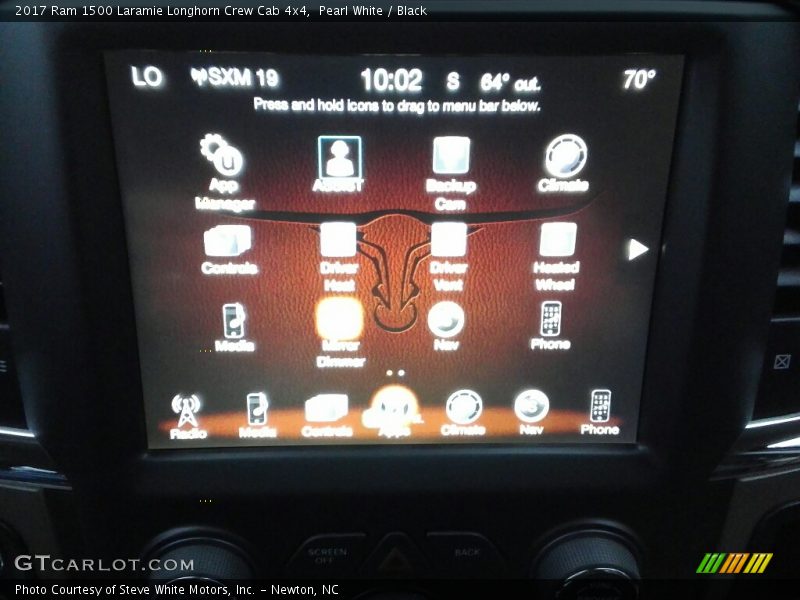 Pearl White / Black 2017 Ram 1500 Laramie Longhorn Crew Cab 4x4