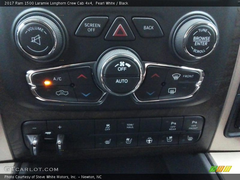 Pearl White / Black 2017 Ram 1500 Laramie Longhorn Crew Cab 4x4