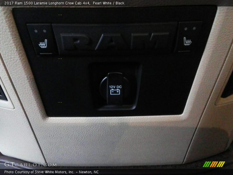 Pearl White / Black 2017 Ram 1500 Laramie Longhorn Crew Cab 4x4