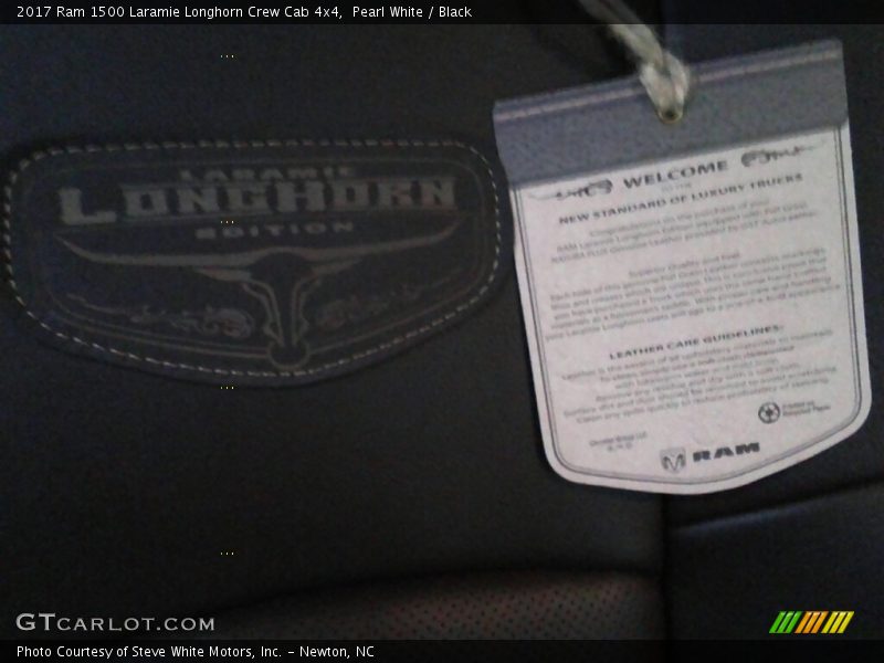 Pearl White / Black 2017 Ram 1500 Laramie Longhorn Crew Cab 4x4