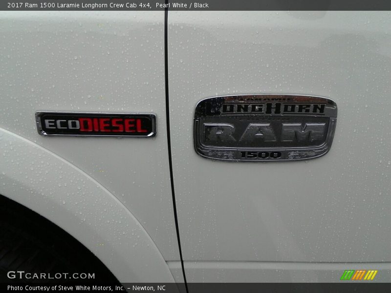 Pearl White / Black 2017 Ram 1500 Laramie Longhorn Crew Cab 4x4