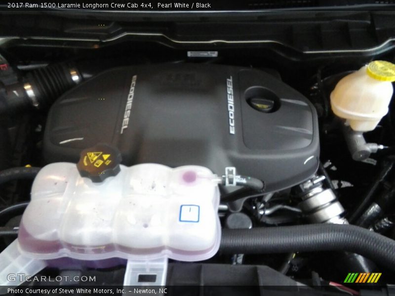 Pearl White / Black 2017 Ram 1500 Laramie Longhorn Crew Cab 4x4