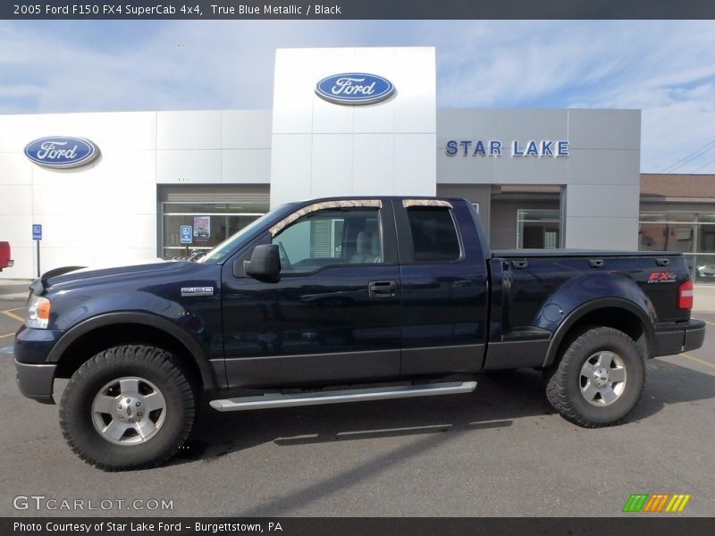 True Blue Metallic / Black 2005 Ford F150 FX4 SuperCab 4x4
