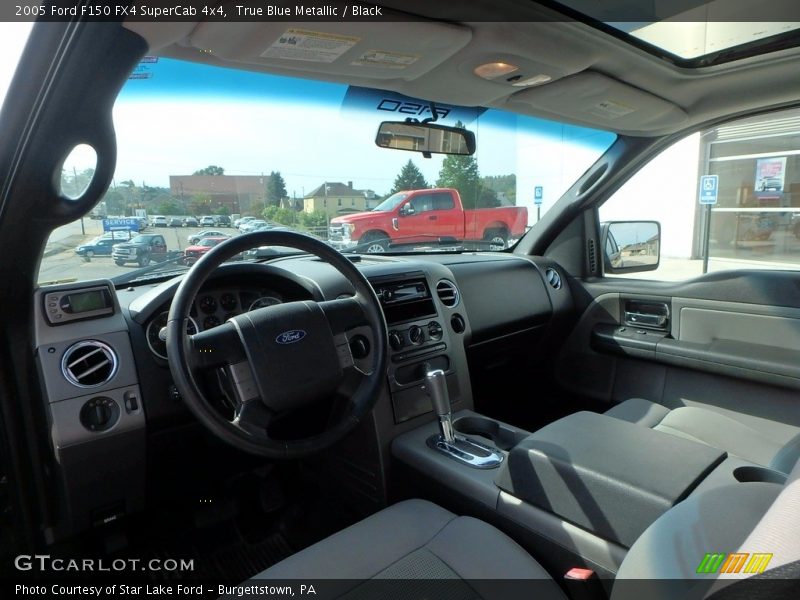 True Blue Metallic / Black 2005 Ford F150 FX4 SuperCab 4x4