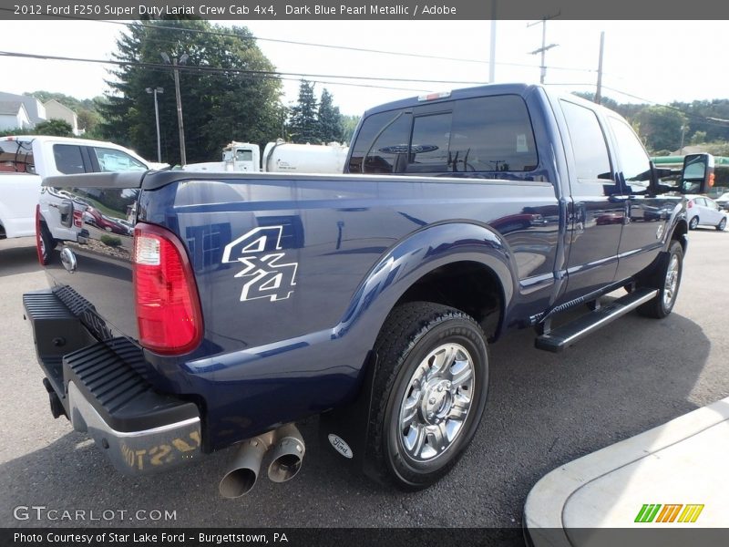 Dark Blue Pearl Metallic / Adobe 2012 Ford F250 Super Duty Lariat Crew Cab 4x4