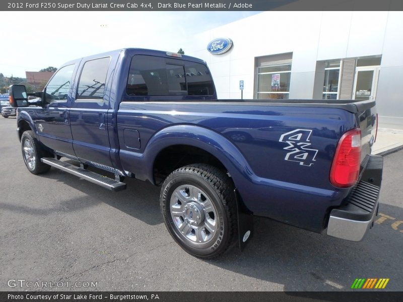 Dark Blue Pearl Metallic / Adobe 2012 Ford F250 Super Duty Lariat Crew Cab 4x4