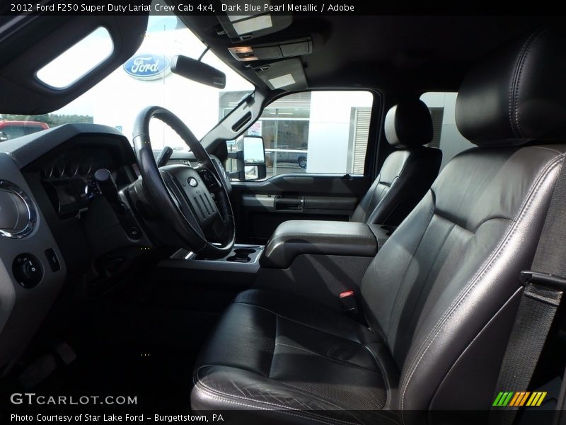 Dark Blue Pearl Metallic / Adobe 2012 Ford F250 Super Duty Lariat Crew Cab 4x4