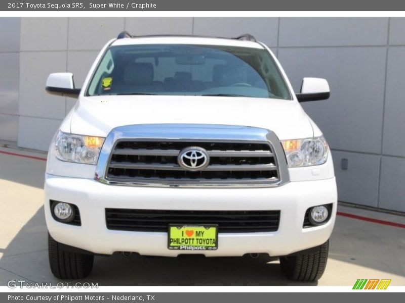 Super White / Graphite 2017 Toyota Sequoia SR5