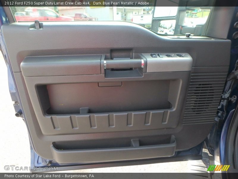 Dark Blue Pearl Metallic / Adobe 2012 Ford F250 Super Duty Lariat Crew Cab 4x4