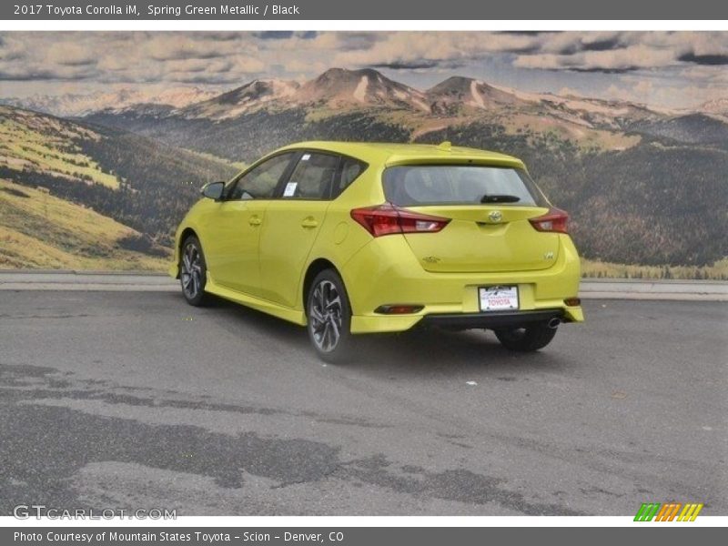 Spring Green Metallic / Black 2017 Toyota Corolla iM
