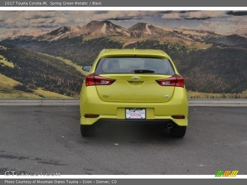 Spring Green Metallic / Black 2017 Toyota Corolla iM