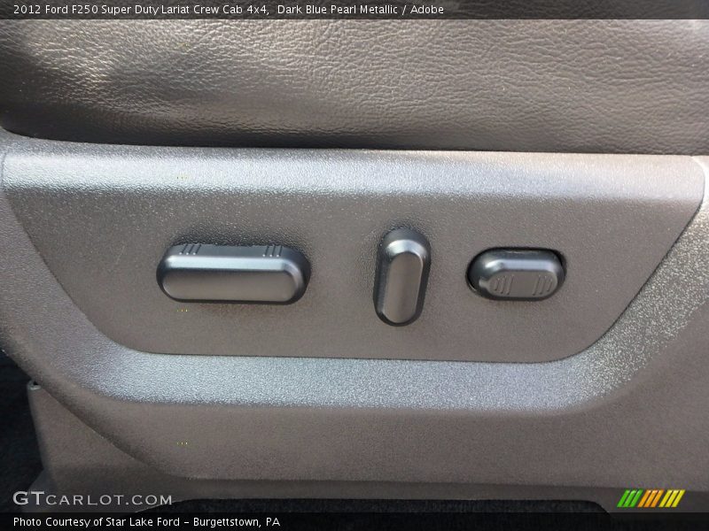 Dark Blue Pearl Metallic / Adobe 2012 Ford F250 Super Duty Lariat Crew Cab 4x4