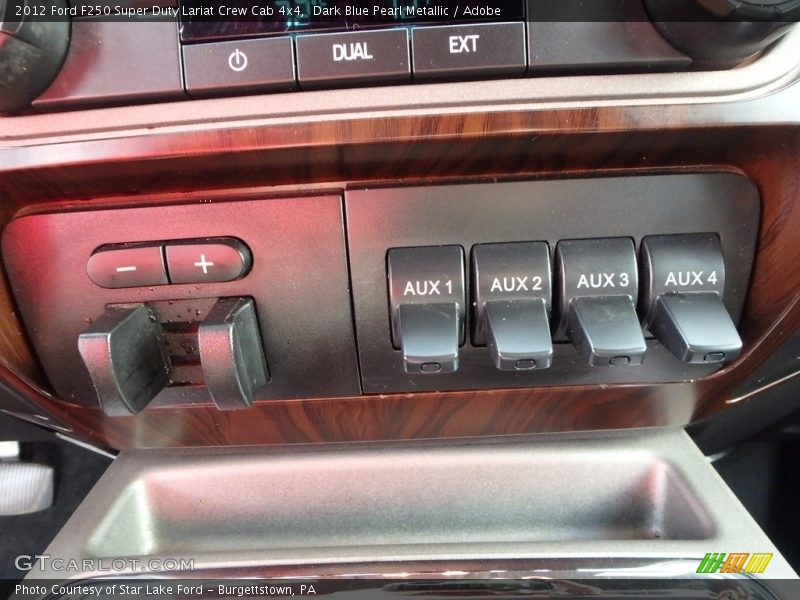 Dark Blue Pearl Metallic / Adobe 2012 Ford F250 Super Duty Lariat Crew Cab 4x4