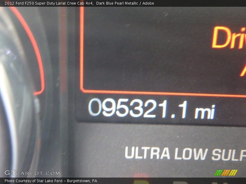 Dark Blue Pearl Metallic / Adobe 2012 Ford F250 Super Duty Lariat Crew Cab 4x4