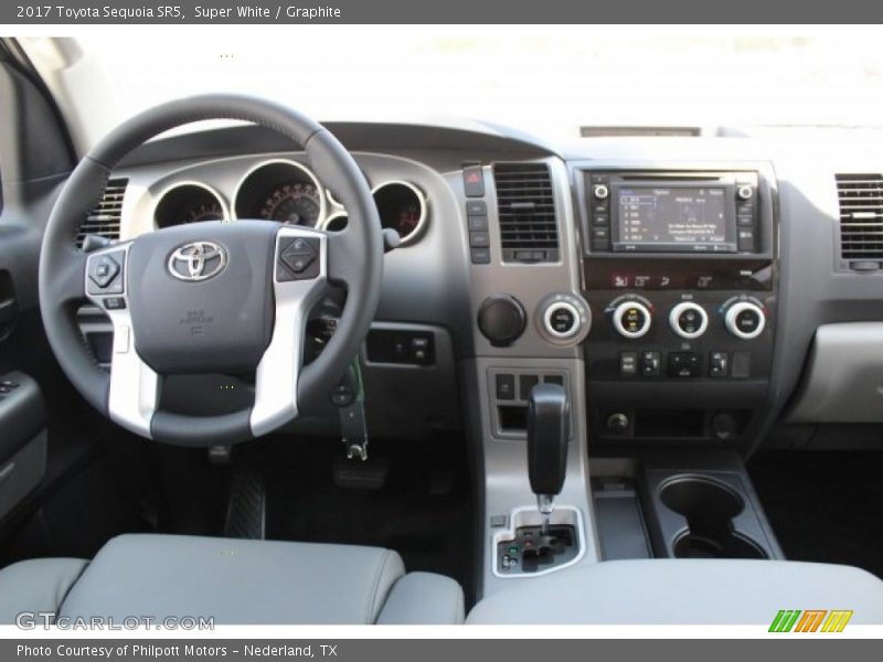 Super White / Graphite 2017 Toyota Sequoia SR5