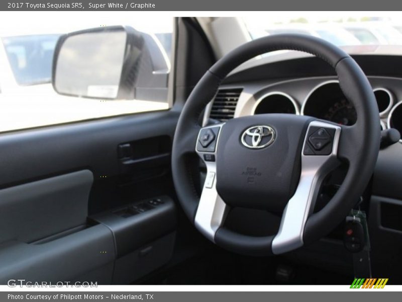 Super White / Graphite 2017 Toyota Sequoia SR5