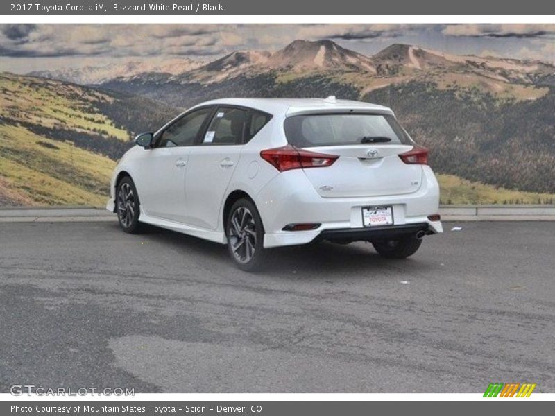 Blizzard White Pearl / Black 2017 Toyota Corolla iM