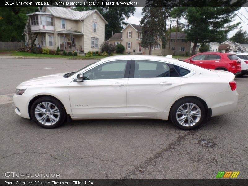 White Diamond Tricoat / Jet Black/Brownstone 2014 Chevrolet Impala LT