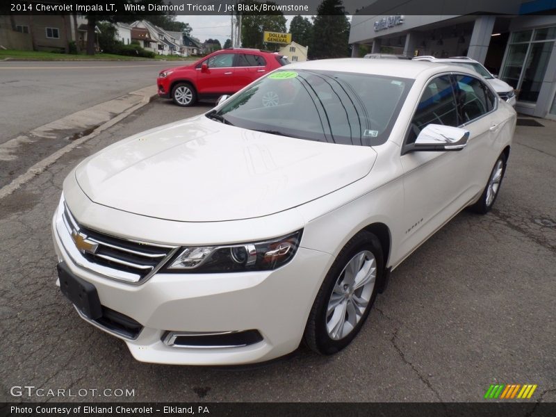 White Diamond Tricoat / Jet Black/Brownstone 2014 Chevrolet Impala LT