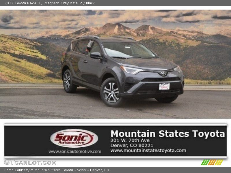 Magnetic Gray Metallic / Black 2017 Toyota RAV4 LE