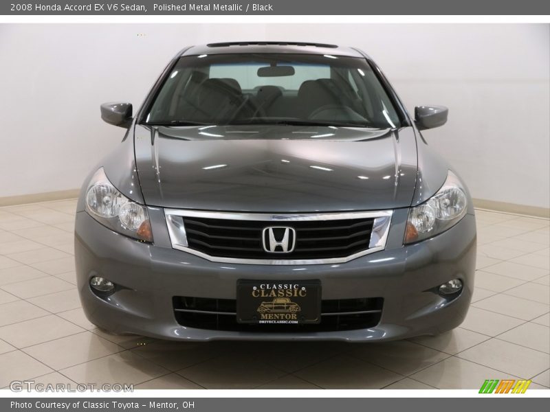 Polished Metal Metallic / Black 2008 Honda Accord EX V6 Sedan