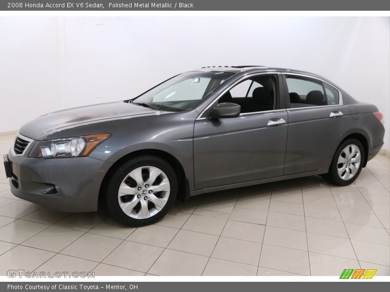 Polished Metal Metallic / Black 2008 Honda Accord EX V6 Sedan